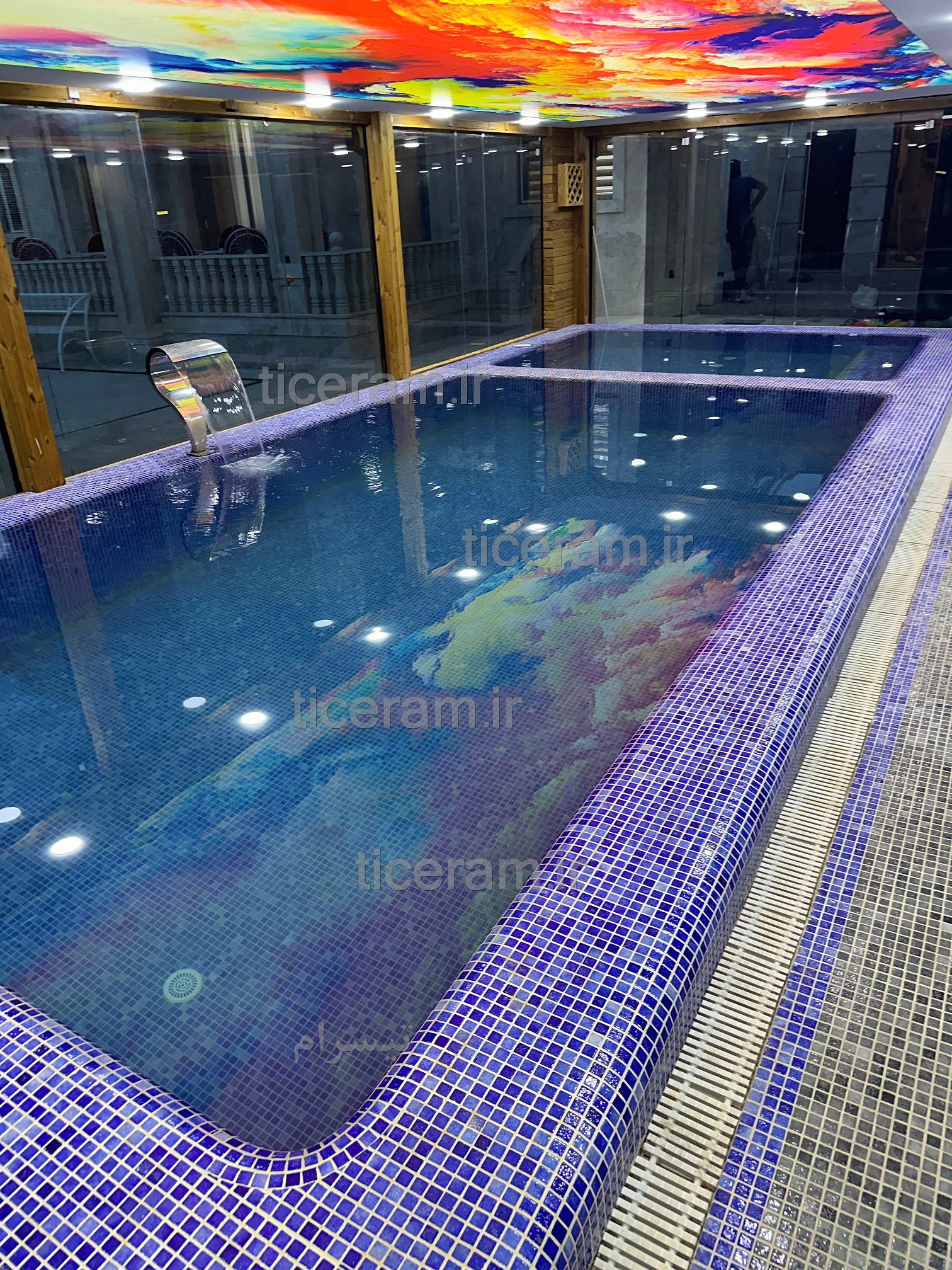 نمونه نصی سرامیک شیشه سورمه ای