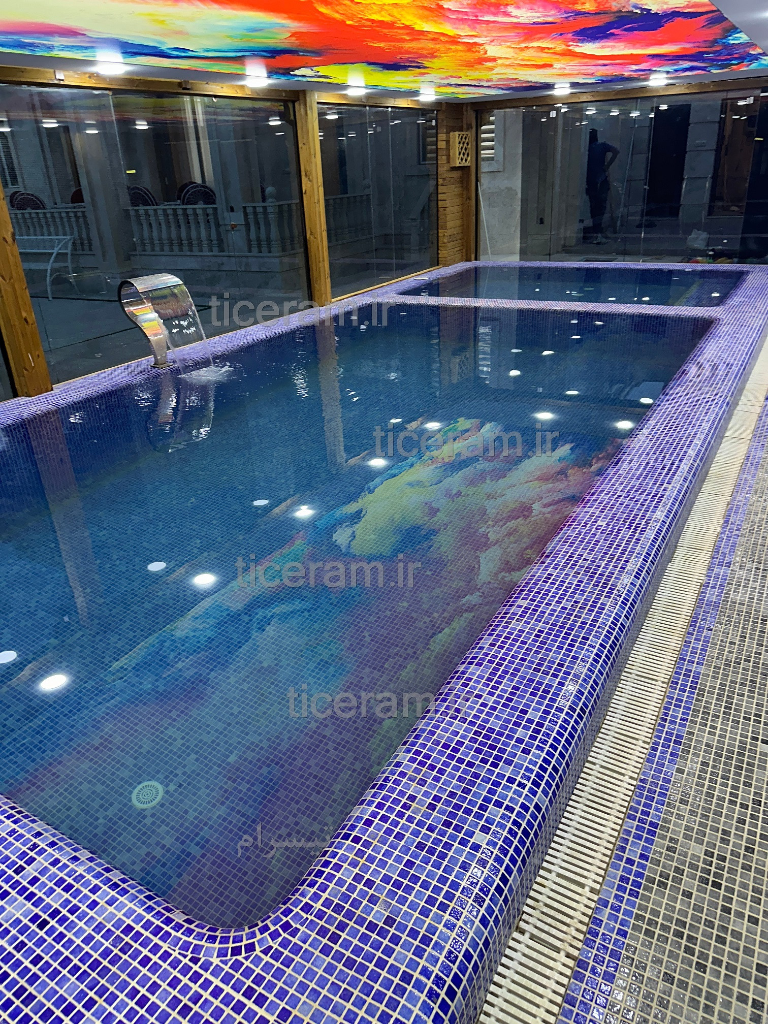 نمونه نصی سرامیک شیشه سورمه ای