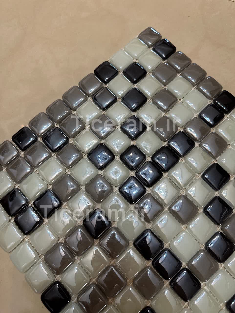 سرامیک شیشه رویال گرانیت میکس قهوه ای