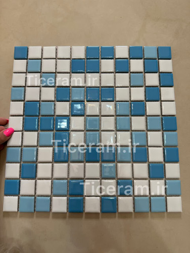 سرامیک استخری گهرفام میکس آبی