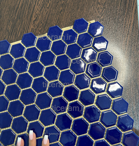 سرامیک شش ضاعی سورمه ای استخر