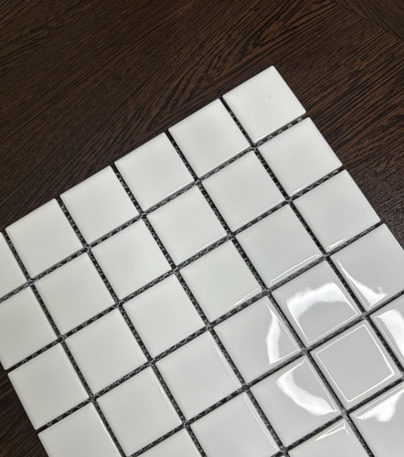 کاشی سفید استخری پشت توری