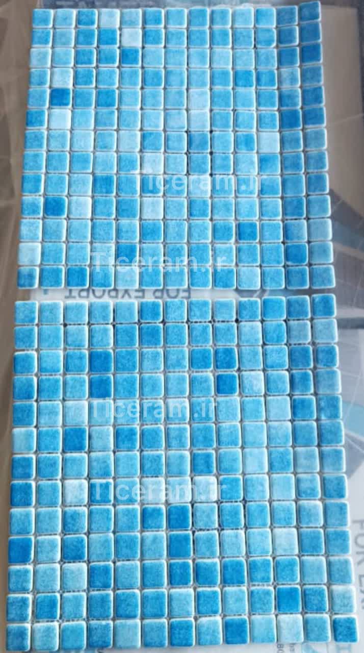 سرامیک استخری آبی شیشه ای تامر