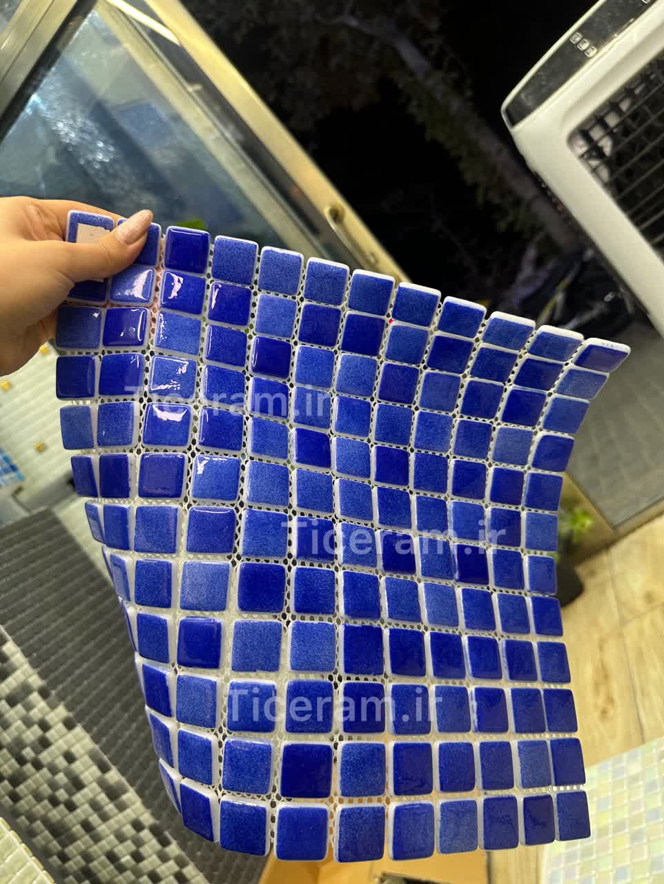 سرامیک سورمه ای شیشه ای استخری الماس