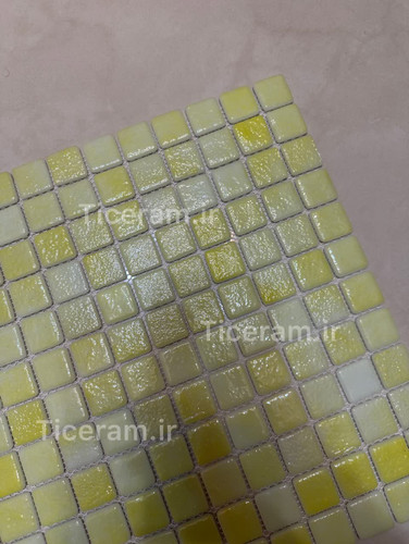 سرامیک شیشه پشت توری زرد سرا