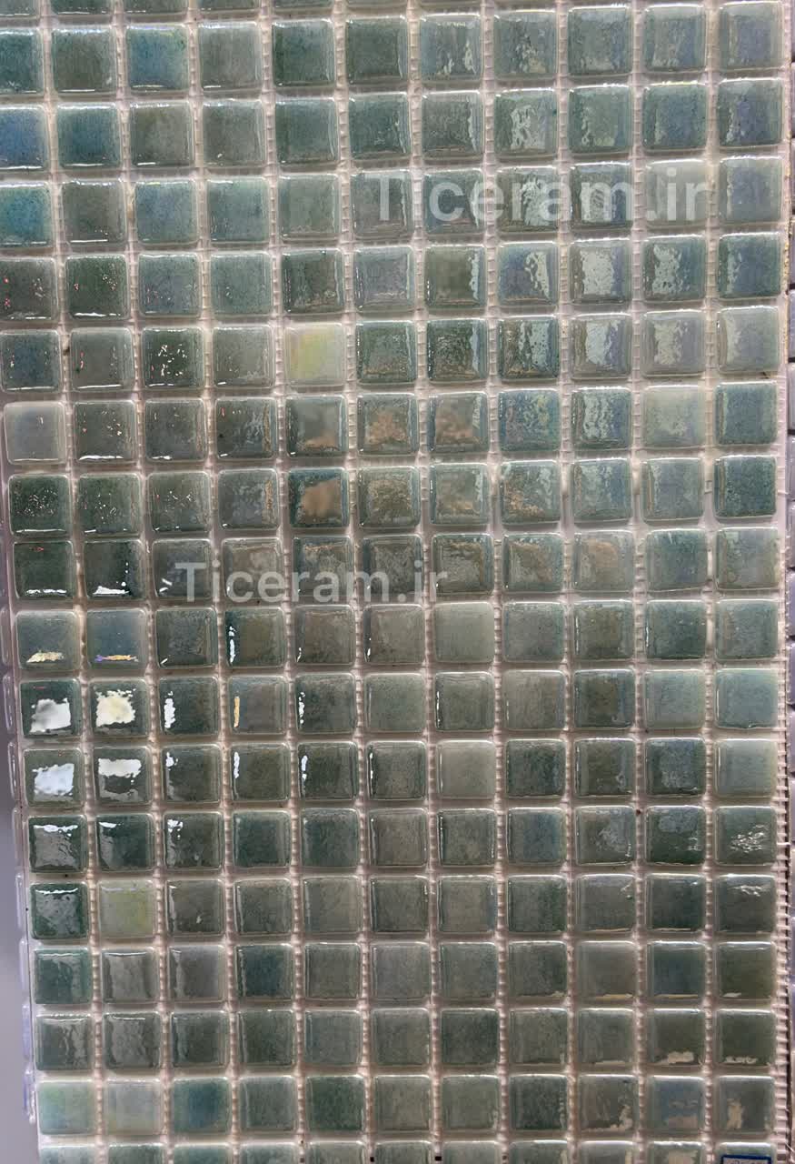 کاشی سبز پشت توری استخری لوستری