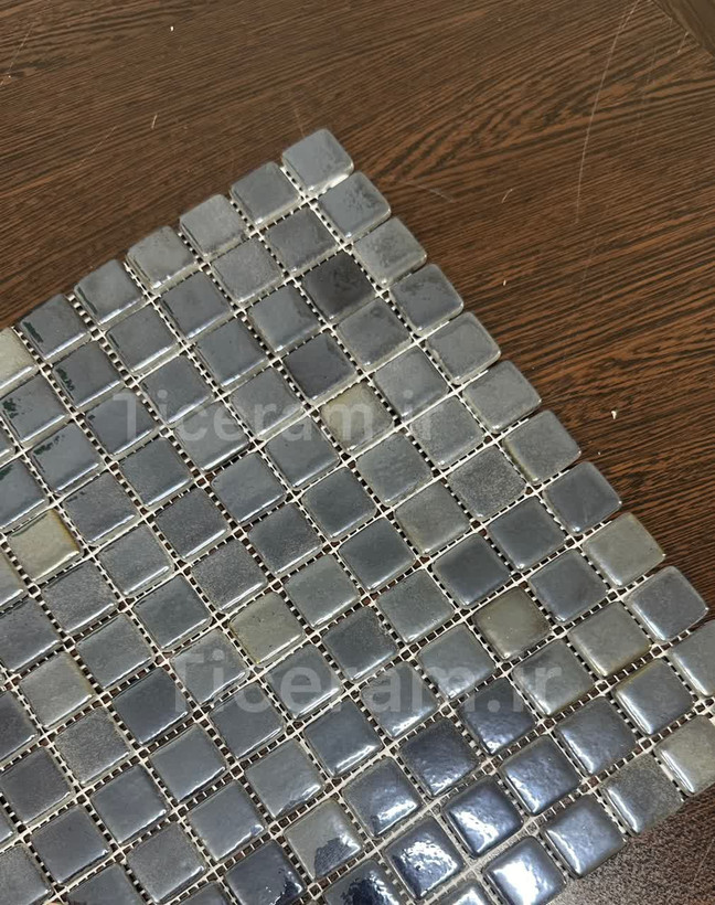 سرامیک پشت توری طوسی تیره