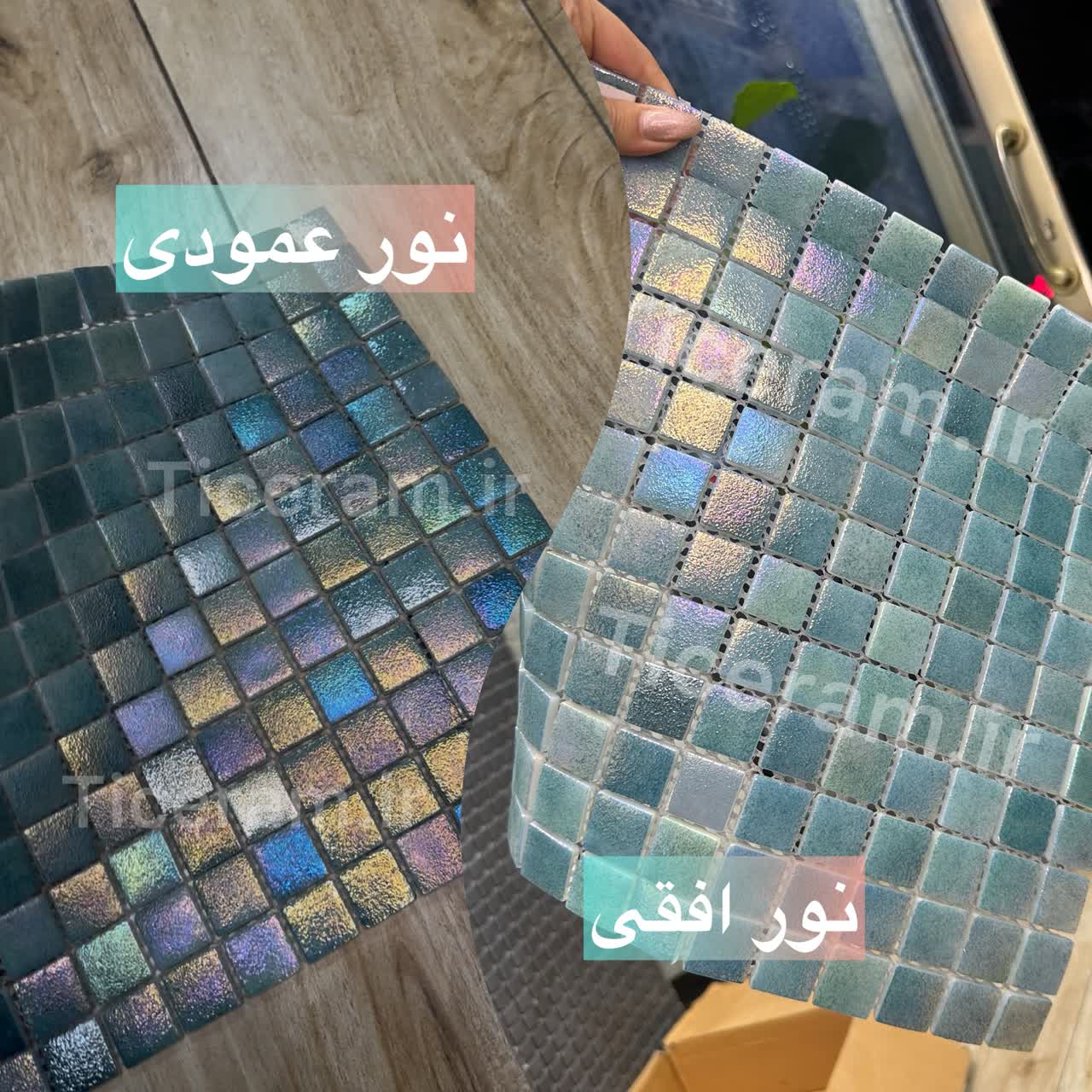 سرامیک پشت توری سبز استخری