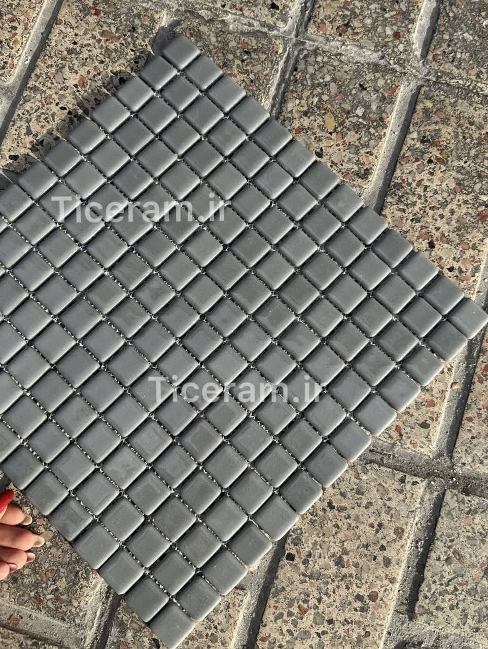 سرامیک طوسی استخری پشت توری