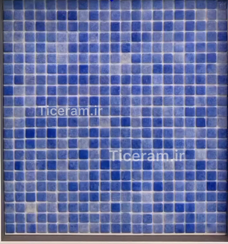 تایل شیشه آبی استخری