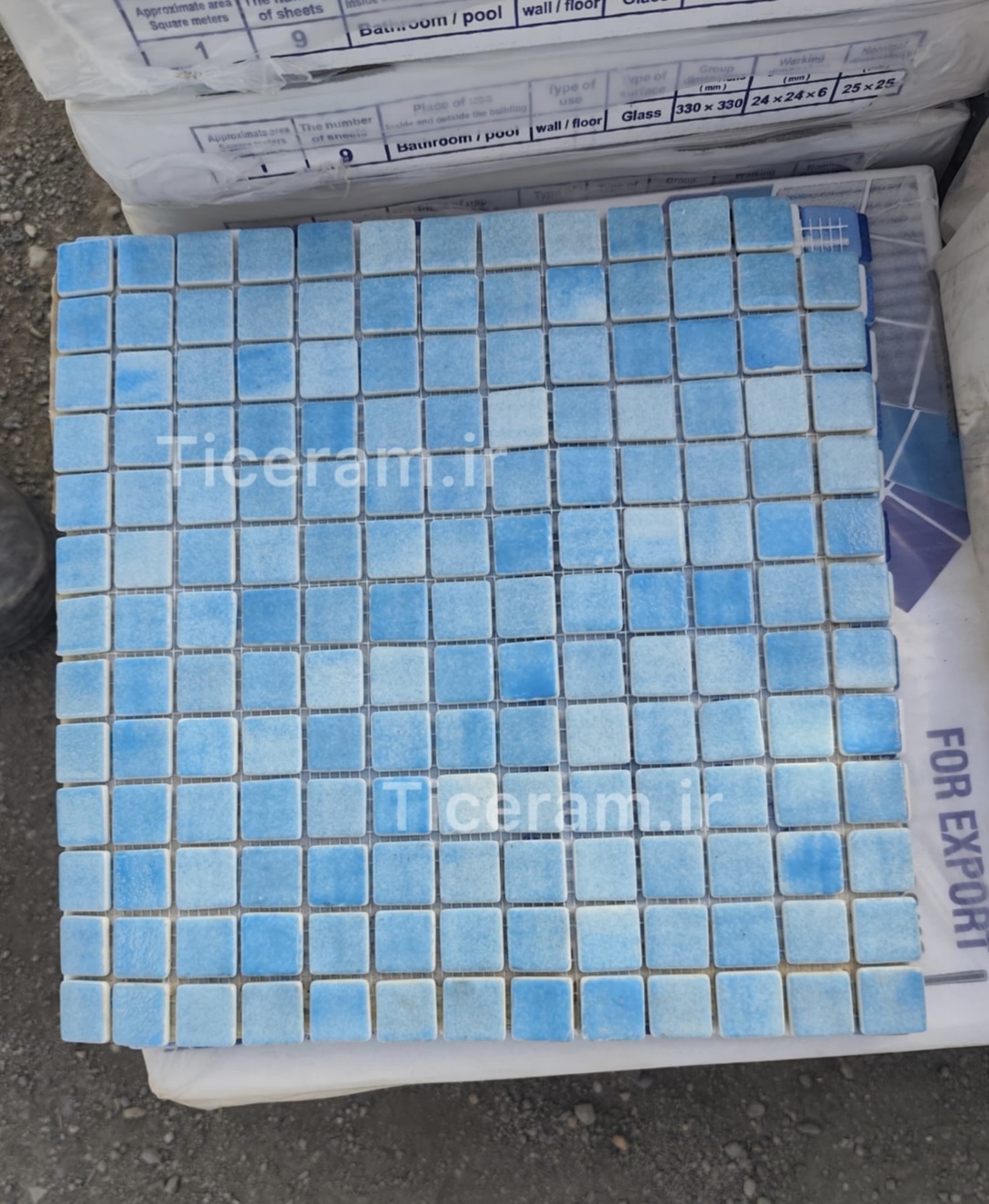 سرامیک آبی شیشه استخری تامر ارزان