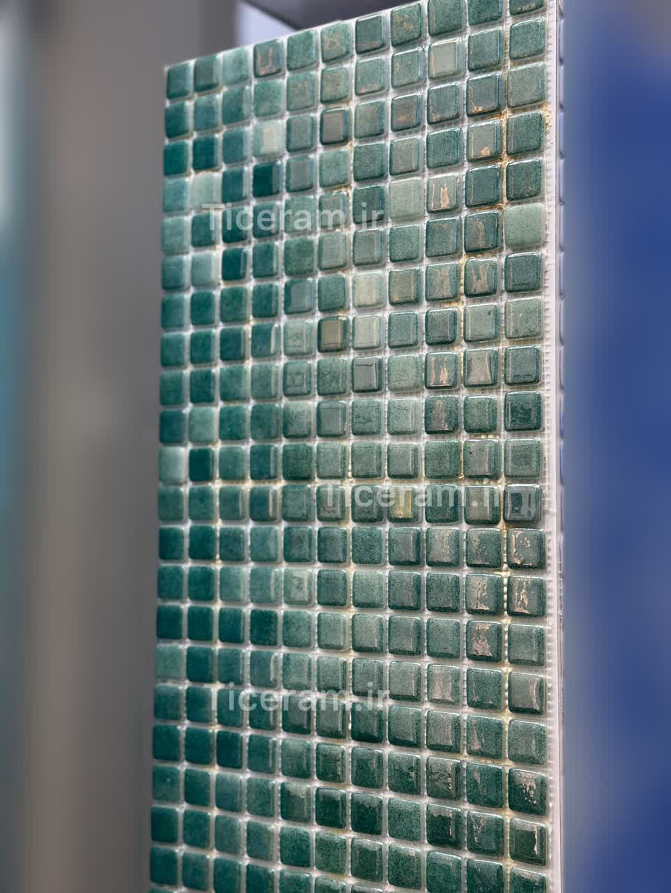 سرامیک شیشه ای سبز استخری براق پارلاک