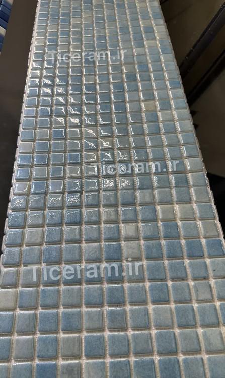 سرامیک آبی استخری شیشه ای پارلاک لوستری