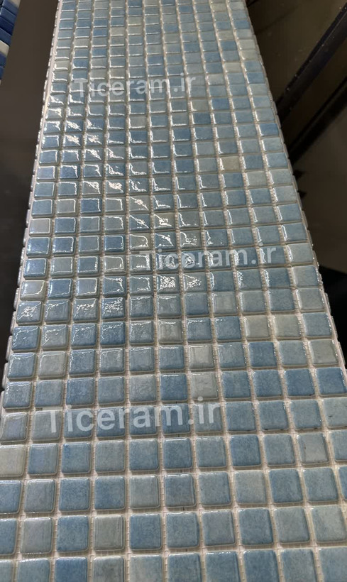 سرامیک آبی استخری شیشه ای پارلاک لوستری