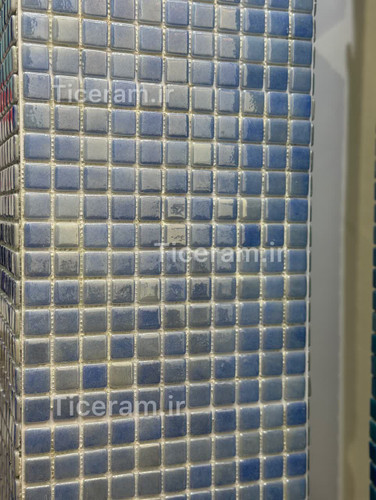 کاشی استخری آبی براق