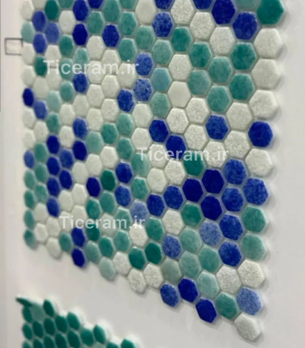 کاشی ترکیبی استخری شش ضلعی