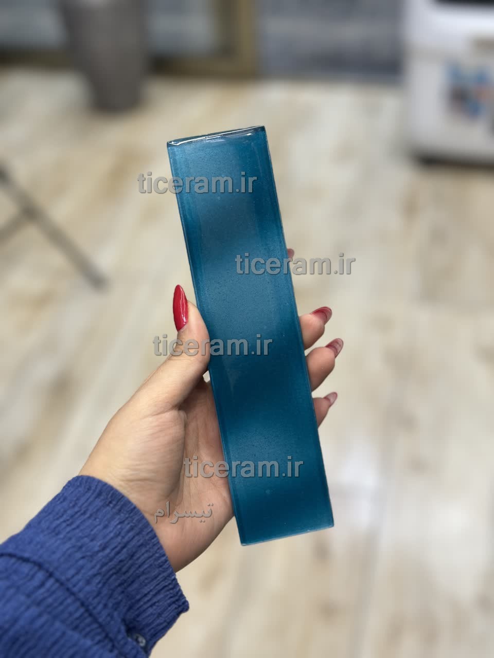 کاشی سبز مترویی شیشه ای