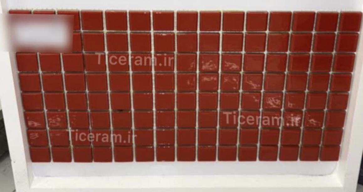 سرامیک قرمز توری دار استخر گلدیس