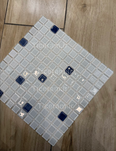 قیمت کاشی پشت تور جکوزی سفید زمرد شیشه ای